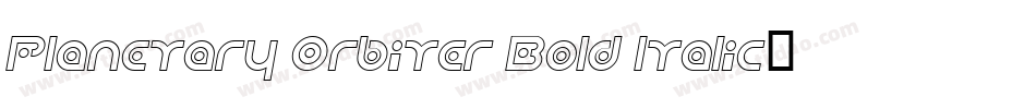 Planetary Orbiter Bold Italic字体转换